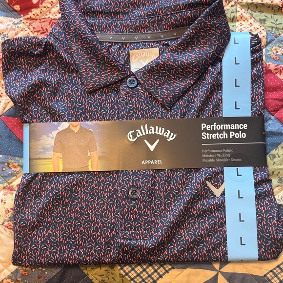 Callaway Other - Callaway Men’s Navy Polo with Red Accent Print